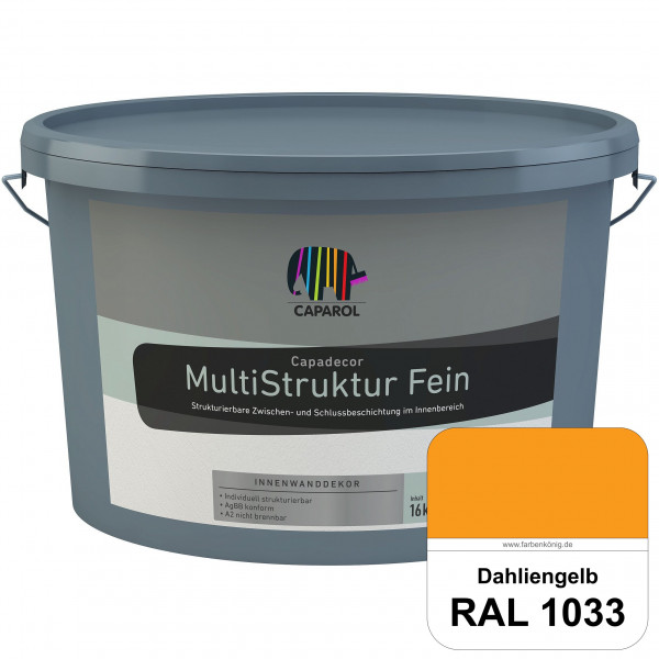 Capadecor MultiStruktur fein (RAL 1033 Dahliengelb) quarzgefüllte Zwischen- und Schlußbeschichtung i