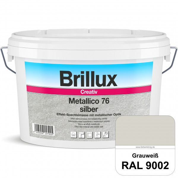 Creativ Metallico 76 (RAL 9002 Grauweiß) Effektspachtelmasse für Oberflächen mit metallischer Optik