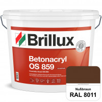 Betonacryl OS 859 (RAL 8011 Nussbraun) Wetterbeständige Schutzbeschichtung für Betonflächen (Außen)