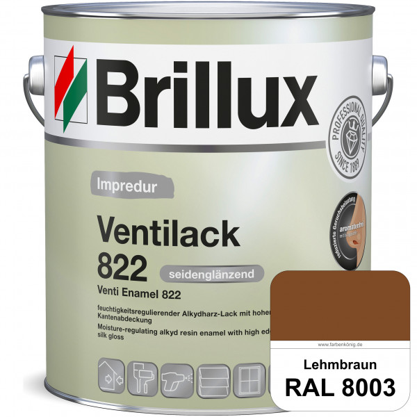 Impredur Ventilack 822 (RAL 8003 Lehmbraun) Seidenglanzlack (lösemittelhaltig) Fenster & Türen innen
