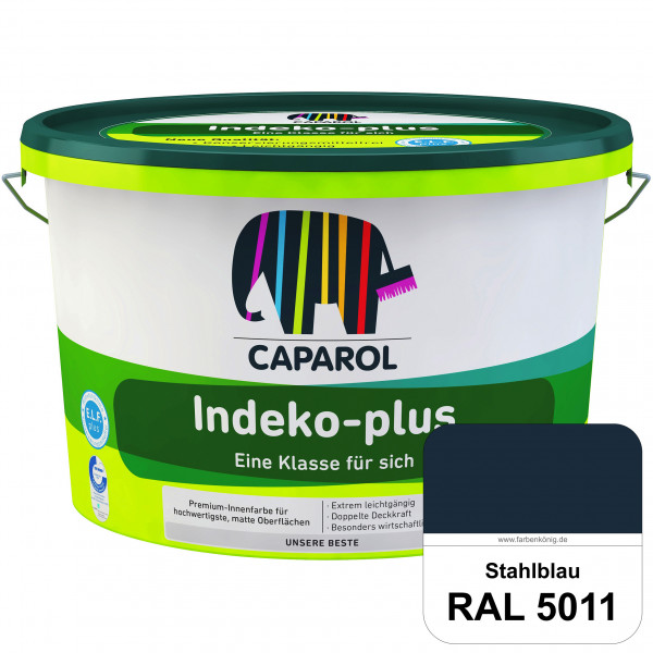 Indeko-plus (RAL 5011 Stahlblau) doppeldeckende matte & hochwertige Innenfarbe
