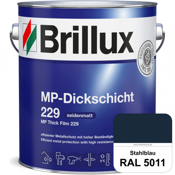 MP-Dickschicht 229 (RAL 5011 Stahlblau) Korrosionsschutz für grundierten Eisen- & Stahl sowie für Zi