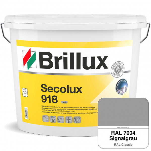Secolux 918 TSR-Formel (RAL 7004 Signalgrau) für den Einsatz auf WDVS - ehemals Silicon-Fassadenfarb