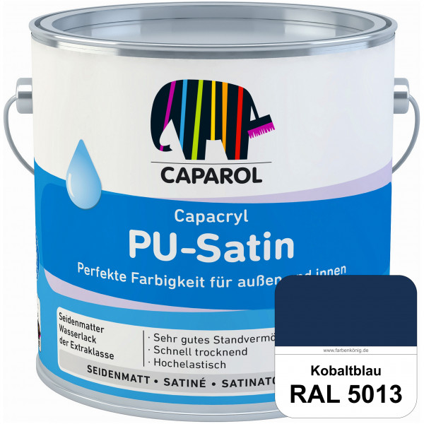 Capacryl PU-Satin (RAL 5013 Kobaltblau) hochwertige Zwischen-/ Schluss­lackierungen für grundierte H