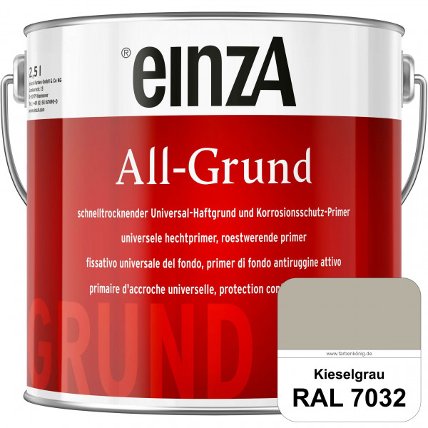 einzA All-Grund (RAL 7032 Kieselgrau) Schnelltrocknender Haftgrund & Korrosionsschutz-Primer