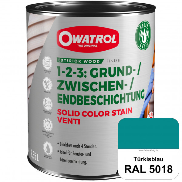 SOLID COLOR STAIN VENTI (RAL 5018 Türkisblau)