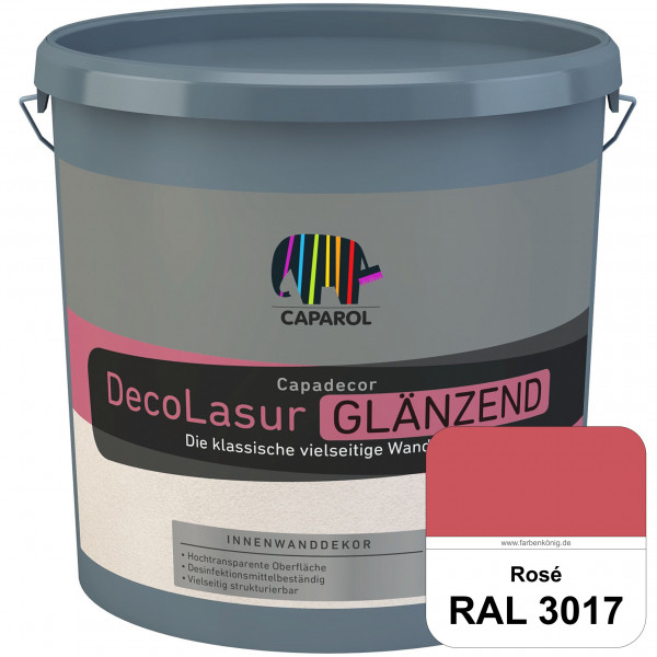 Capadecor DecoLasur Glänzend (RAL 3017 Rosa) Glänzende Lasurfarbe auf Dispersionsbasis (innen)