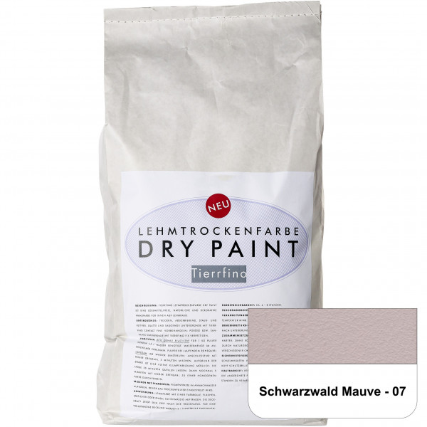 DRY-PAINT Lehmtrockenfarbe - Schwarzwald Mauve - 07