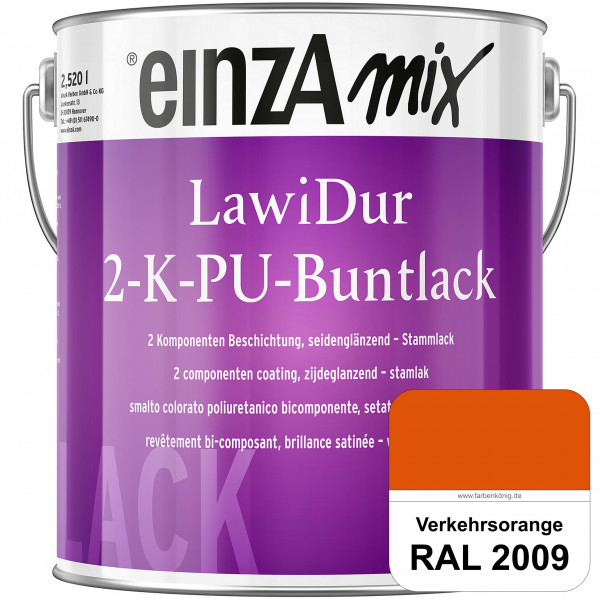 einzA LawiDur 2-K-PU-Buntlack - Seidenglanz (RAL 2009 Verkehrsorange)