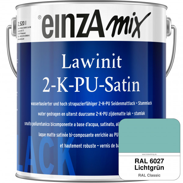 einzA Lawinit 2-K-PU Satin Stammlack (RAL 6027 Lichtgrün)