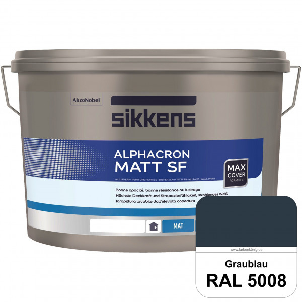 Alphacron Matt SF (RAL 5008 Graublau) stumpfmatte & hochwertige Premium-Wandfarbe (innen)
