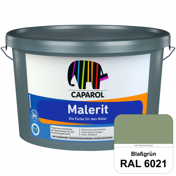 Malerit E.L.F. (RAL 6021 Blassgrün) matte Innenfarbe für Neu- & Renovierungsanstriche