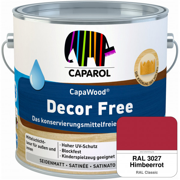 CapaWood® Decor Free (RAL 3027 Himbeerrot) - ersetzt Capadur DecorLasur KF