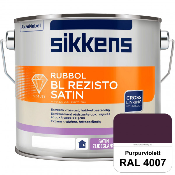Rubbol BL Rezisto Satin (RAL 4007 Purpurviolett) seidenglänzender und strapazierfähiger Lack (wasser