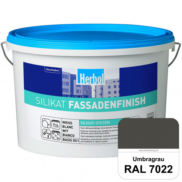Silikat FassadenFinish (RAL 7022 Umbragrau) mineralische Fassadenfarbe für den natürlichen Fassadens