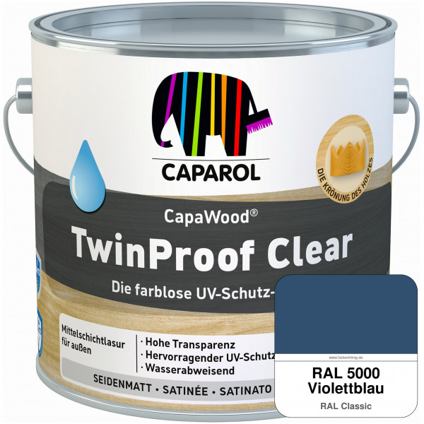 CapaWood® TwinProof Clear (RAL 5000 Violettblau) - ersetzt Capadur TwinProof