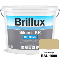 Silcosil KR K3 3675 (RAL 1000 Grünbeige) siliconverstärkter Dekorputz, Kratzputzstruktur, wetterbest