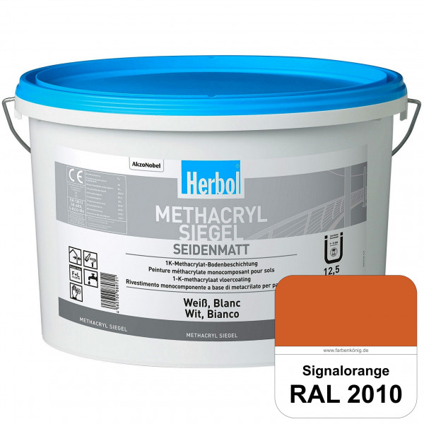 Methacryl Siegel (RAL 2010 Signalorange) seidenmatte 1K-Beschichtung Böden (Innen & Außen)