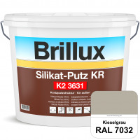 Silikat-Putz KR K2 3631 (RAL 7032 Kieselgrau) Dekorativer Kratzputz auf Silikatbasis