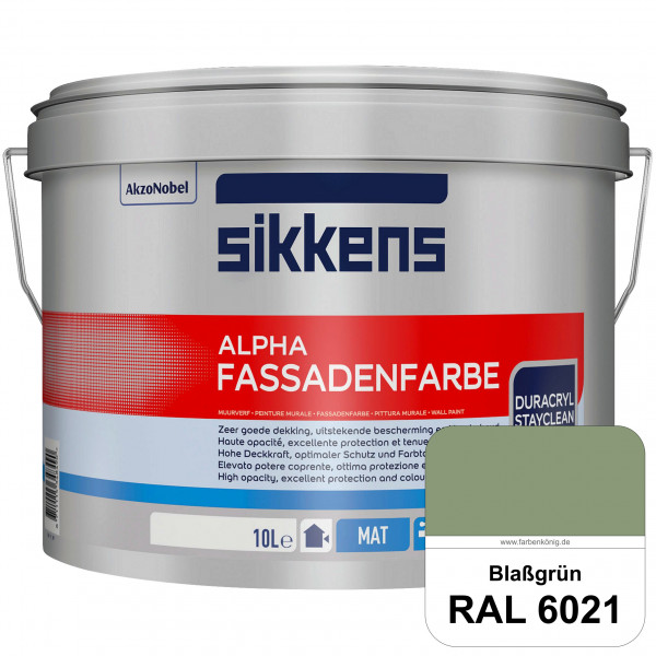 Alpha Fassadenfarbe (RAL 6021 Blassgrün)