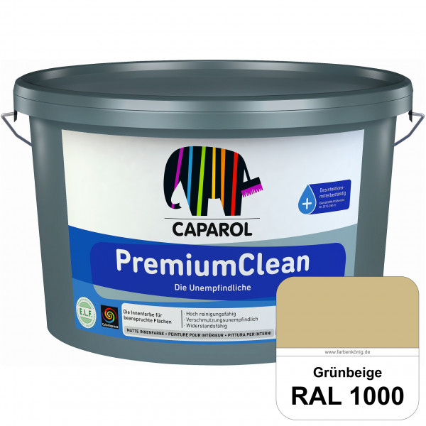 PremiumClean (RAL 1000 Grünbeige) Hoch reinigungsfähige Farbe für beanspruchte Flächen (innen)