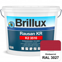 Rausan KR K2 3516 (RAL 3027 Himbeerrot) Organisch gebundener Kratzputz für wetterbeständige Oberfläc