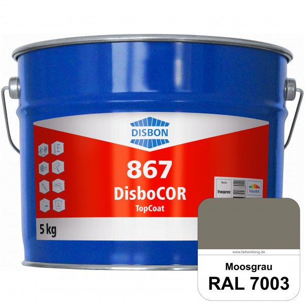 DisboCOR 867 TopCoat (RAL 7003 Moosgrau) Anwendungsfreundliche Korrosionsschutz-Deckbeschichtung mit