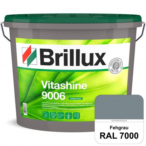 Vitashine 9006 (RAL 7000 Fehgrau) hochwertige konservierungsmittelfreie und seidenmatte Innendispers