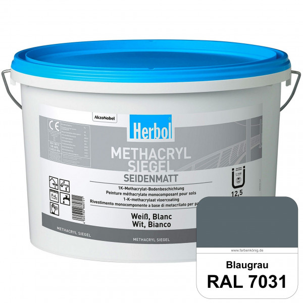 Methacryl Siegel (RAL 7031 Blaugrau) seidenmatte 1K-Beschichtung Böden (Innen & Außen)
