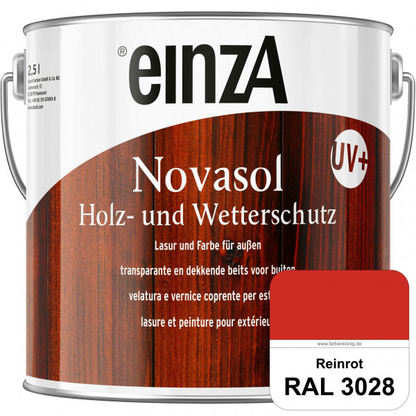 einzA Novasol HW Farbe (RAL 3028 Reinrot) Deckender Wetterschutz für außen