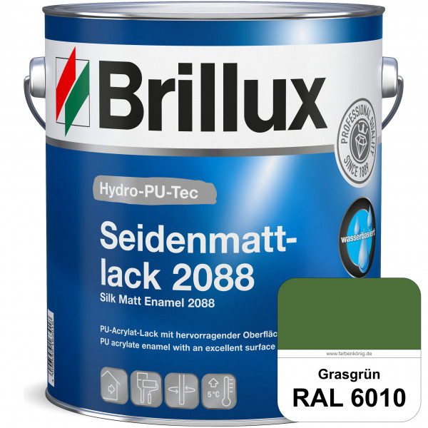 Hydro-PU-Tec Seidenmattlack 2088 (RAL 6010 Grasgrün) PU-Seidenmattlack (wasserbasiert) innen