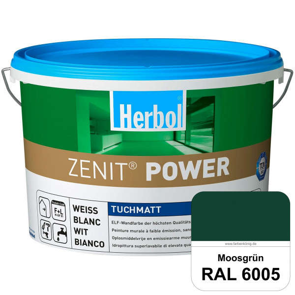 Herbol Zenit Power (RAL 6005 Moosgrün) Superdeckende ELF-Wandfarbe