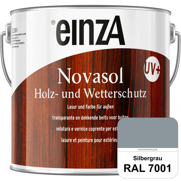 einzA Novasol HW Farbe (RAL 7001 Silbergrau) Deckender Wetterschutz für außen