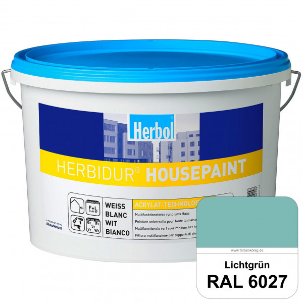 Herbidur Housepaint (RAL 6027 Lichtgrün) seidenmatte Reinacrylat-Fassadenfarbe