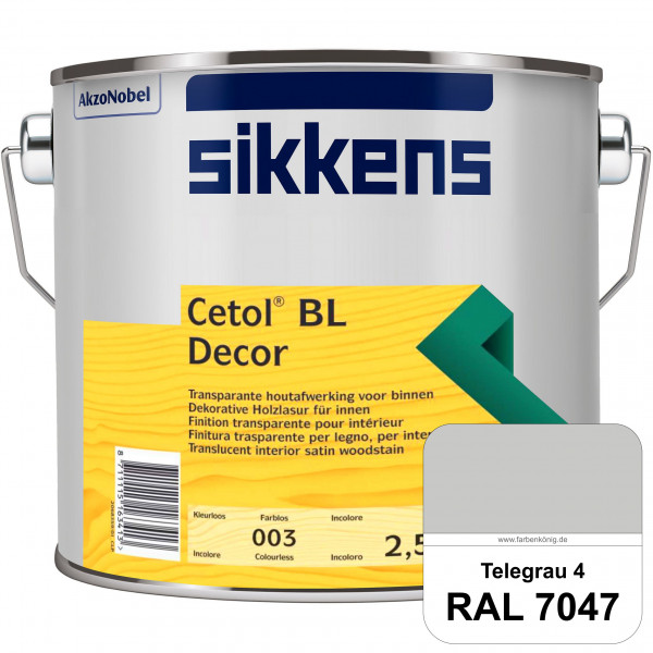 Cetol BL Decor (RAL 7047 Telegrau 4) wasserbasierte & seidenglänzende Dünnschichtlasur für innen