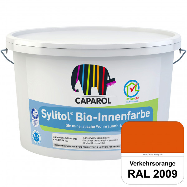 Sylitol® Bio-Innenfarbe (RAL 2009 Verkehrsorange) Innenfarbe auf Silikatbasis  für Allergiker