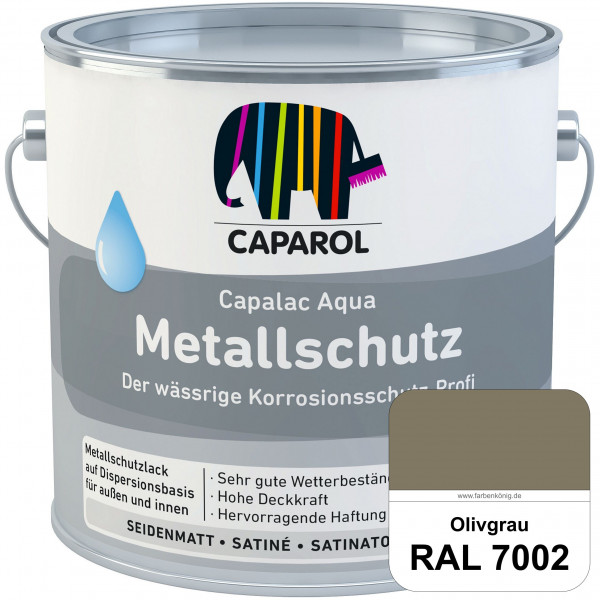 Capalac Aqua Metallschutz (RAL 7002 Olivgrau) wasserbasierter Korrosionsschutz für Stahl & verzinkte