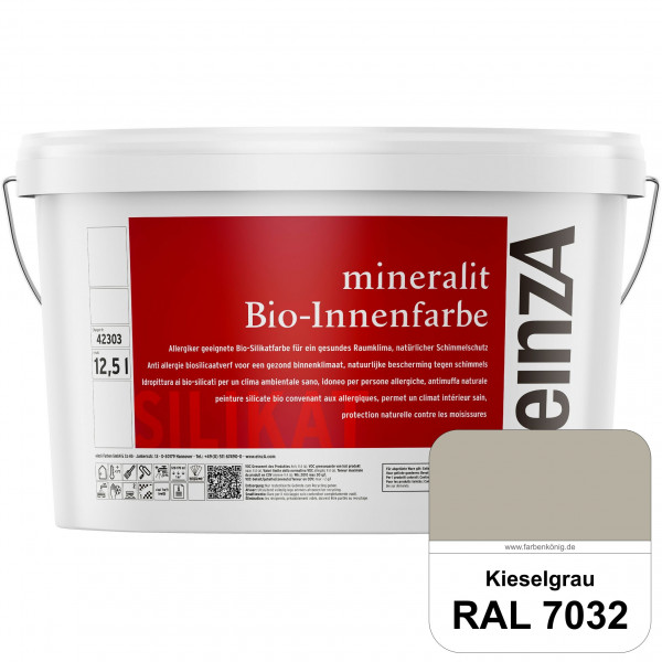 einzA mineralit Bio-Innenfarbe (RAL 7032 Kieselgrau) Bio-Silikat-Innenfarbe gemäß VOB DIN 18 363