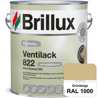 Impredur Ventilack 822 (RAL 1000 Grünbeige) Seidenglanzlack (lösemittelhaltig) Fenster & Türen innen