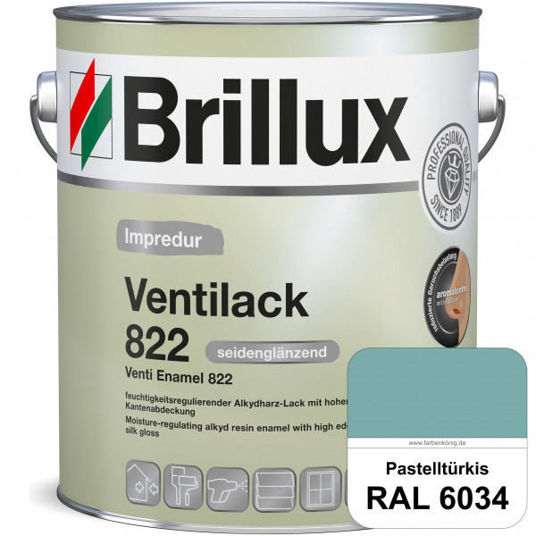 Impredur Ventilack 822 (RAL 6034 Pastelltürkis) Seidenglanzlack (lösemittelhaltig) Fenster & Türen i