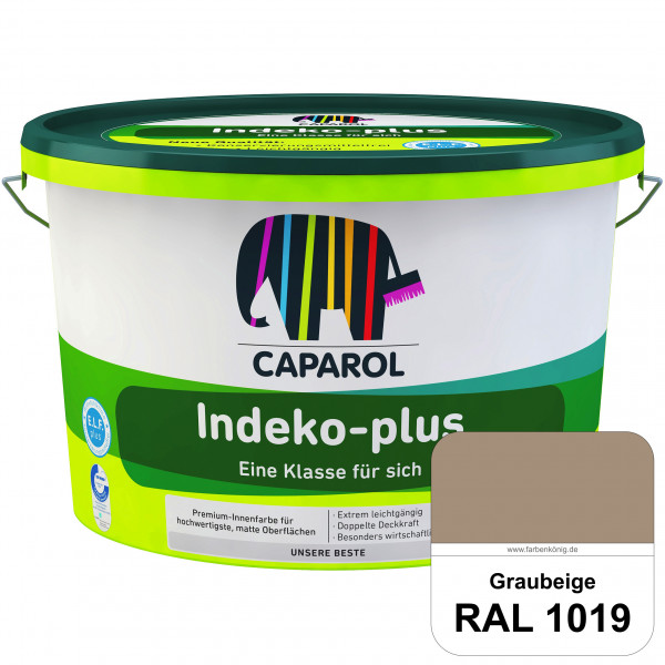 Indeko-plus (RAL 1019 Graubeige) doppeldeckende matte & hochwertige Innenfarbe