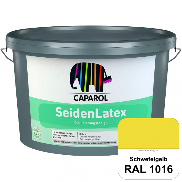 SeidenLatex ELF (RAL 1016 Schwefelgelb) strapazierfähige, scheuerbeständige und seidenmatte Latexfar
