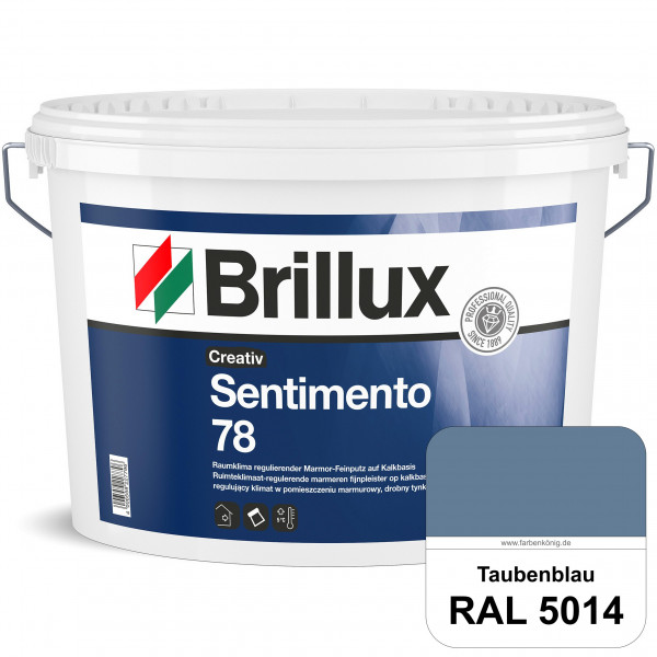 Creativ Sentimento 78 (RAL 5014 Taubenblau) Marmor-Feinputz auf Kalkbasis, zur Erzielung matter Ober