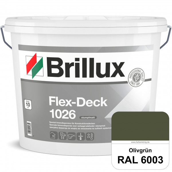 Flex-Deck ELF 1026 (RAL 6003 Olivgrün) Hochwertige Innendispersion für Decken mit Installationen & A