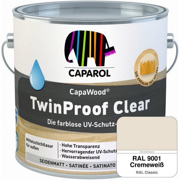 CapaWood® TwinProof Clear (RAL 9001 Cremeweiß) - ersetzt Capadur TwinProof