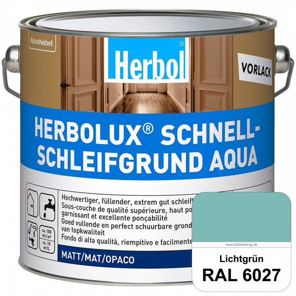 Schnellschleifgrund Aqua (RAL 6027 Lichtgrün) wasserverdünnbarer Vorlack mit hervorragender Schleifb