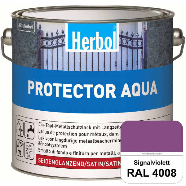 Protector Aqua (RAL 4008 Signalviolett) Lack für Eisen, Stahl und NE-Metalle (Innen&Außen)