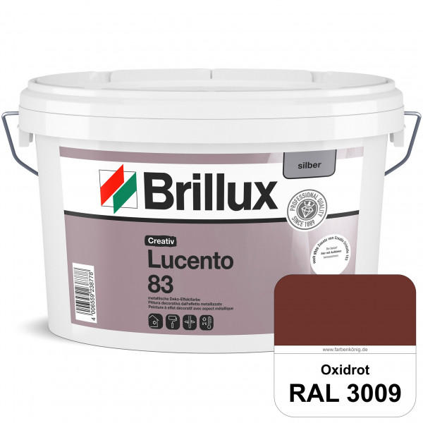 Creativ Lucento 83 (RAL 3009 Oxidrot) Strapazierfähige Deko-Effektfarbe mit metallischer Oberflächen