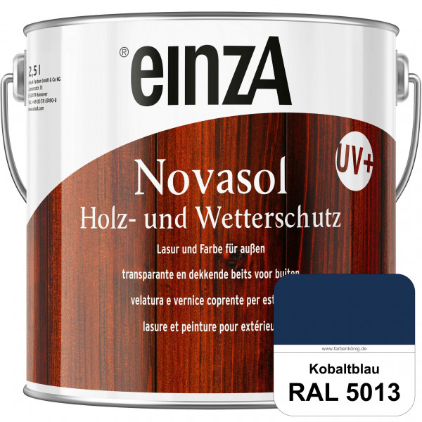 einzA Novasol HW Farbe (RAL 5013 Kobaltblau) Deckender Wetterschutz für außen