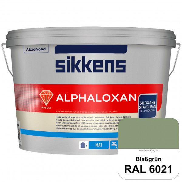 Alphaloxan (RAL 6021 Blassgrün) Professionelle Siliconharz-Fassadenfarbe (außen)